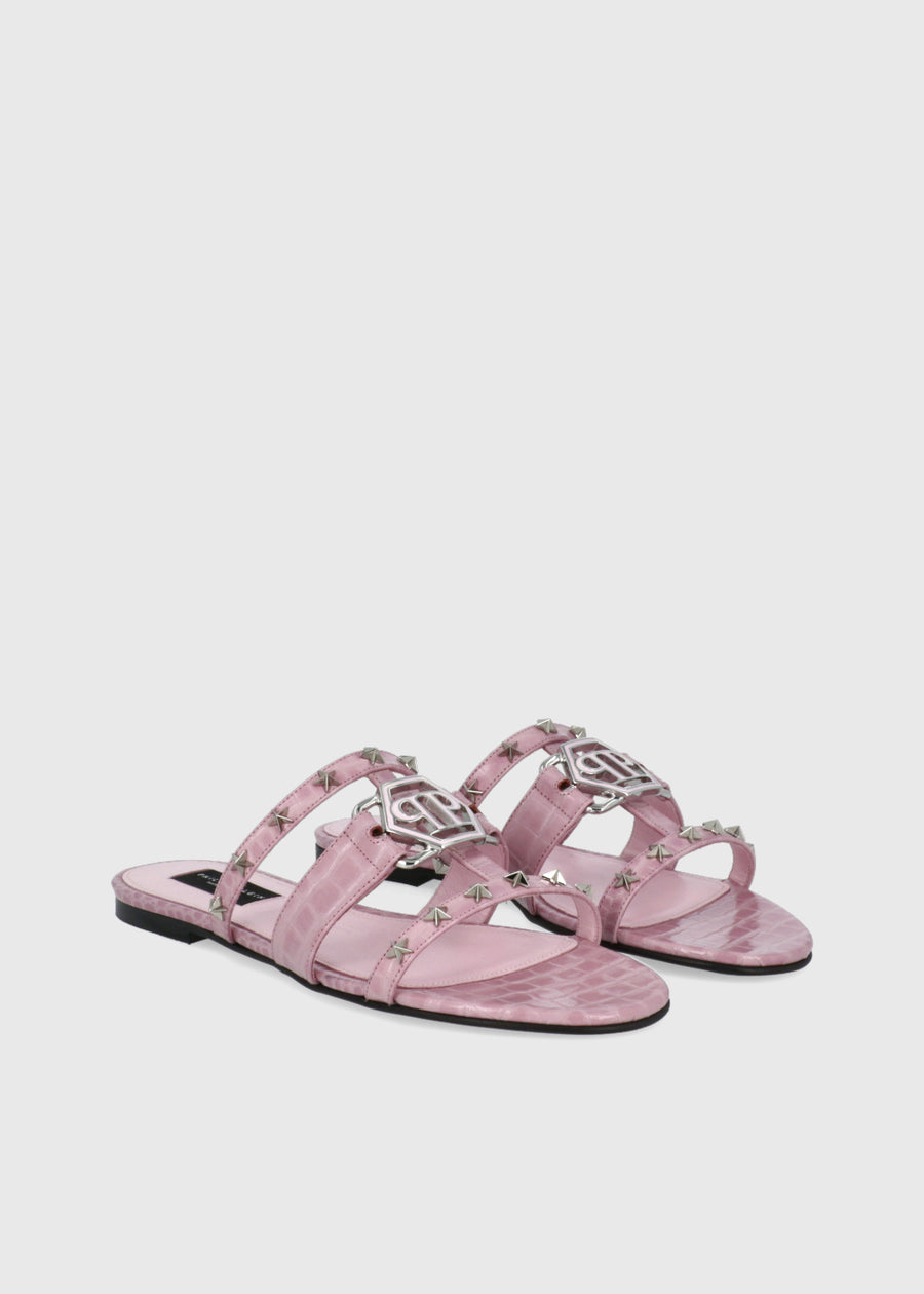 Philipp Plein Sandalia Cocco Print Slides Stars PLP-WSA0764