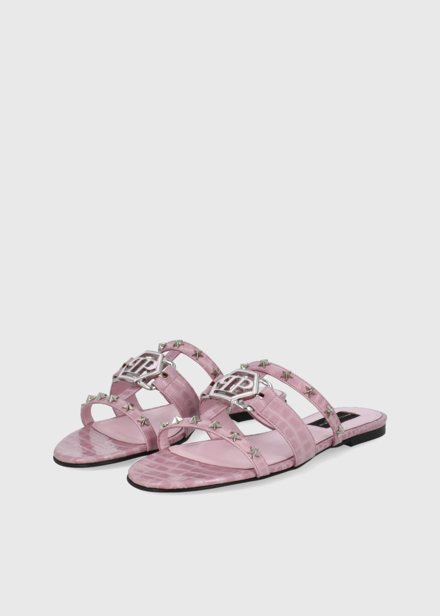 Philipp Plein Sandalia Cocco Print Slides Stars PLP-WSA0764