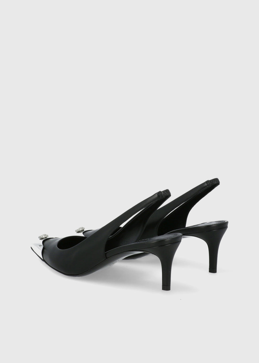 Philipp Plein Mules Slingback Skull Strass PLP-WSD0622