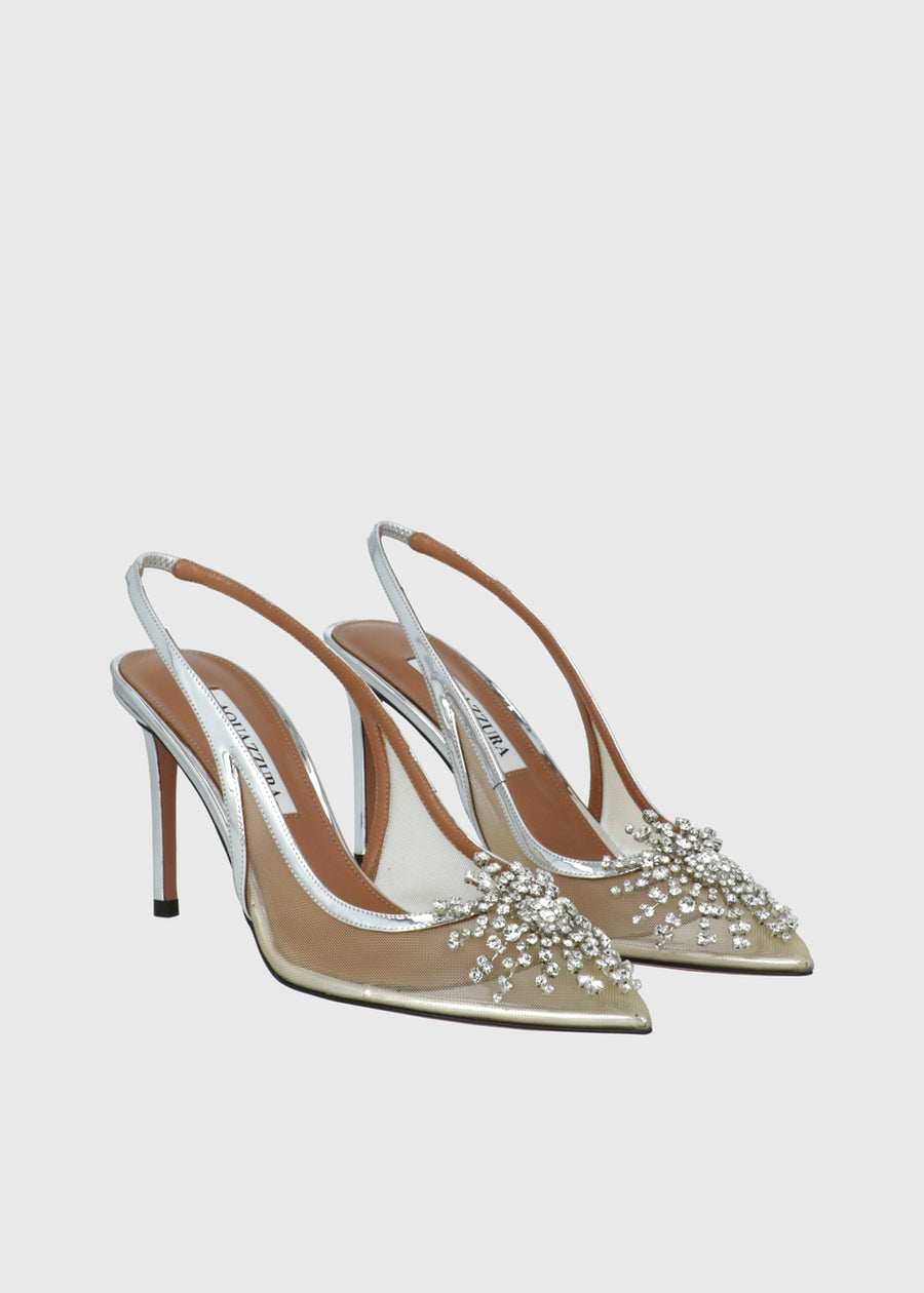Aquazzura Slingbacks Crystal Firework QZR-CRFISL85