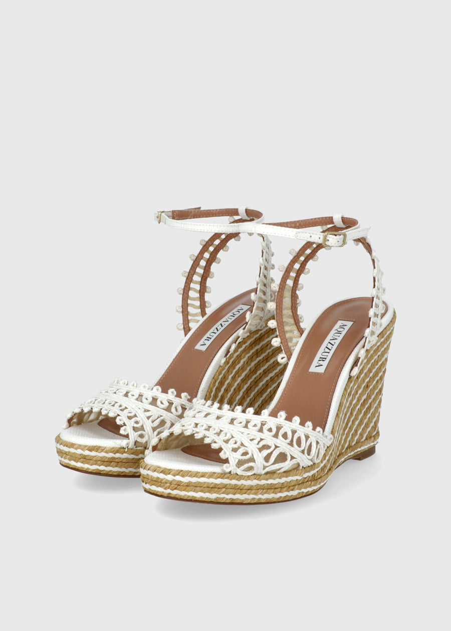 Aquazzura Sandalia de cuña Kahlo QZR-KAHLOESW