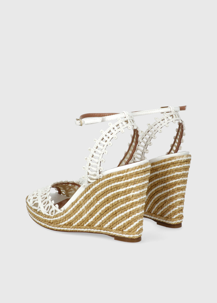 Aquazzura Sandalia de cuña Kahlo QZR-KAHLOESW