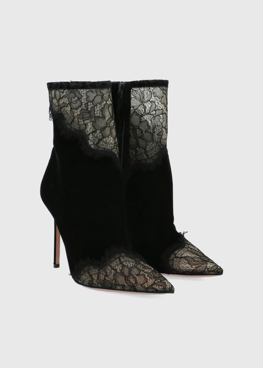 Aquazzura Botín Velvet Meadow 105 QZR-VELMEABO