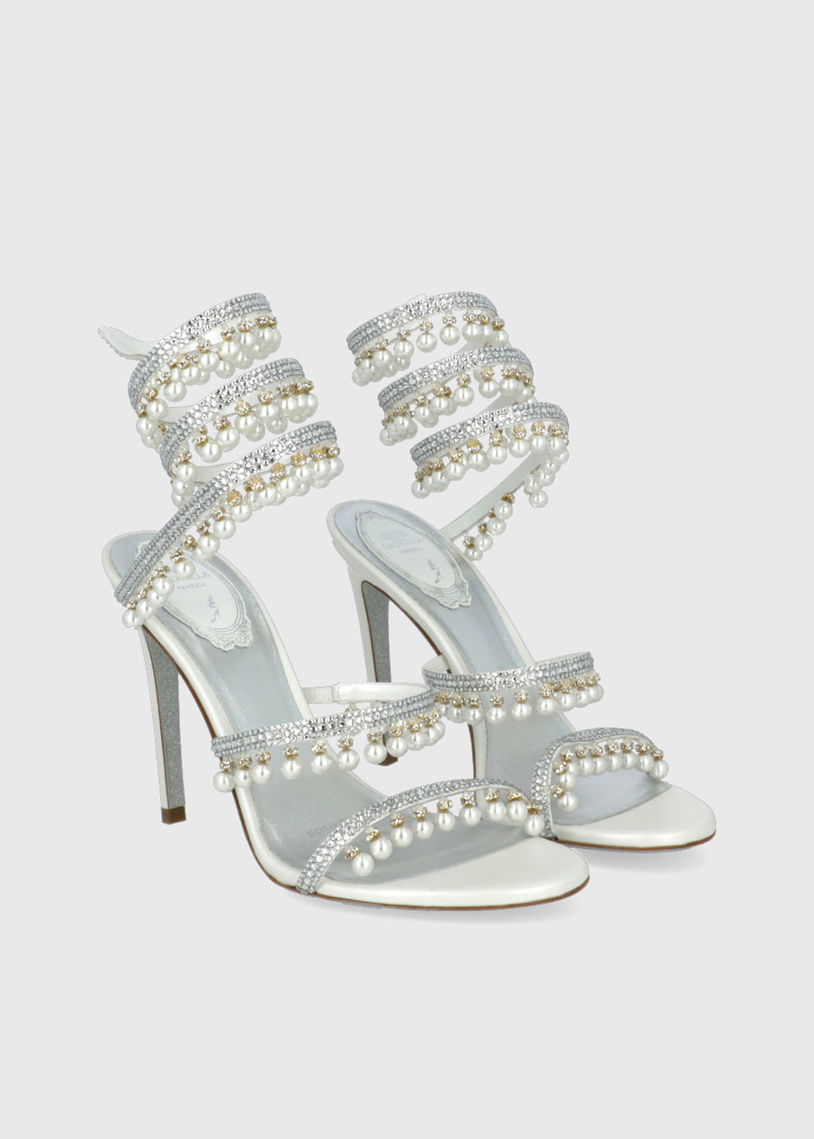 René Caovilla Sandalia alta Chandelier Pearl RNC-12380