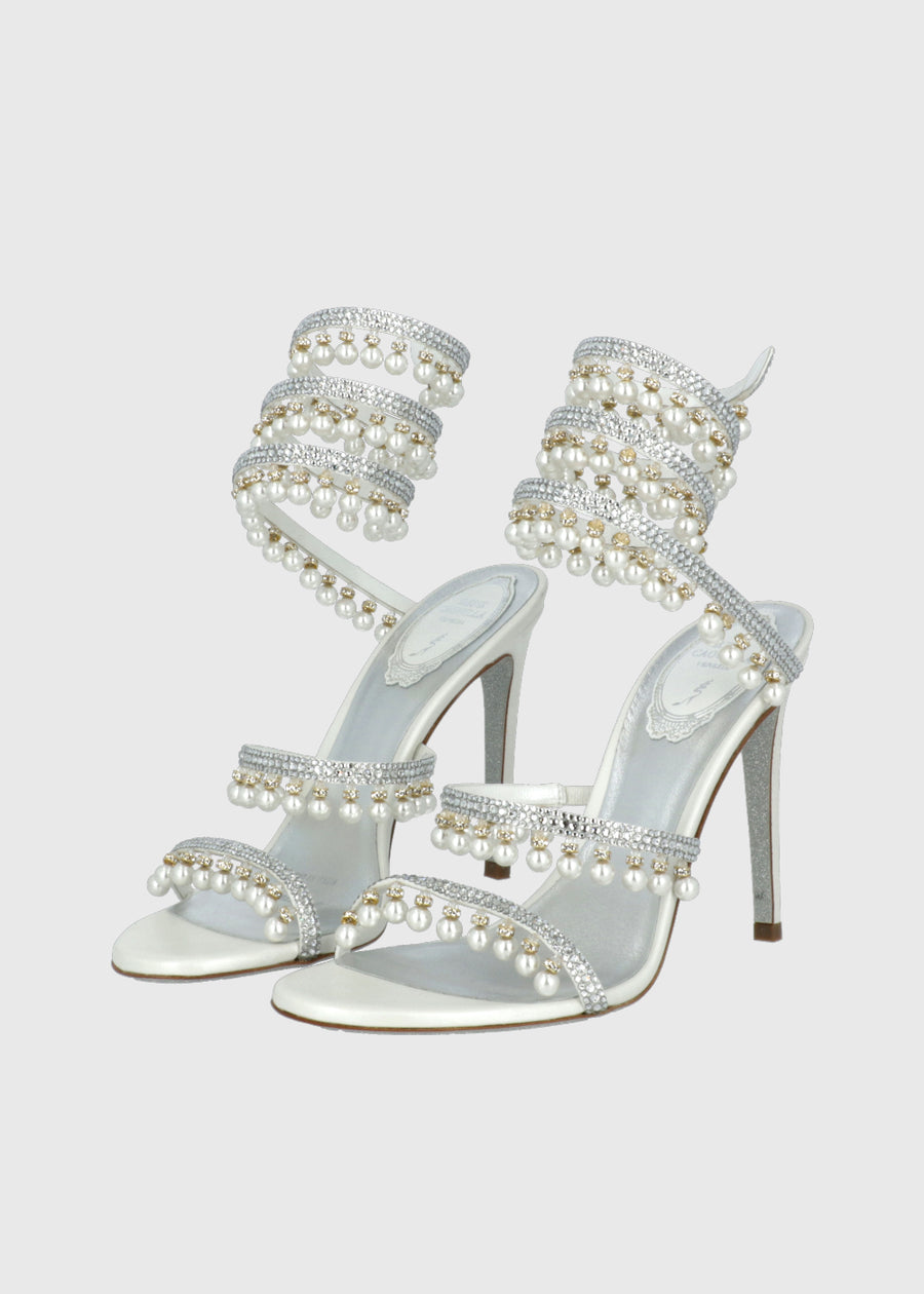 René Caovilla Sandalia alta Chandelier Pearl RNC-12380