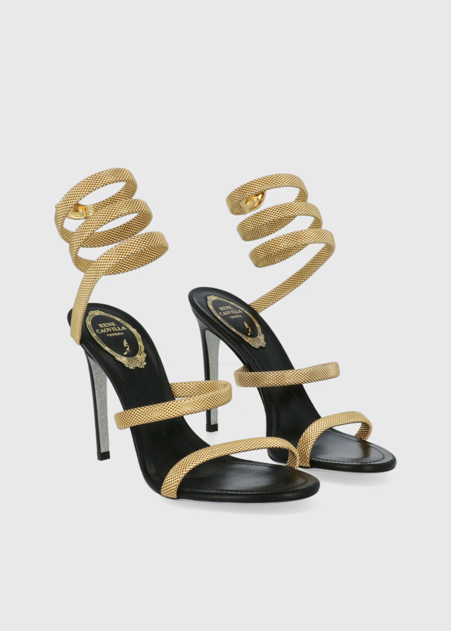 René Caovilla Sandalia Alta Trgold Cleo RNC-12383