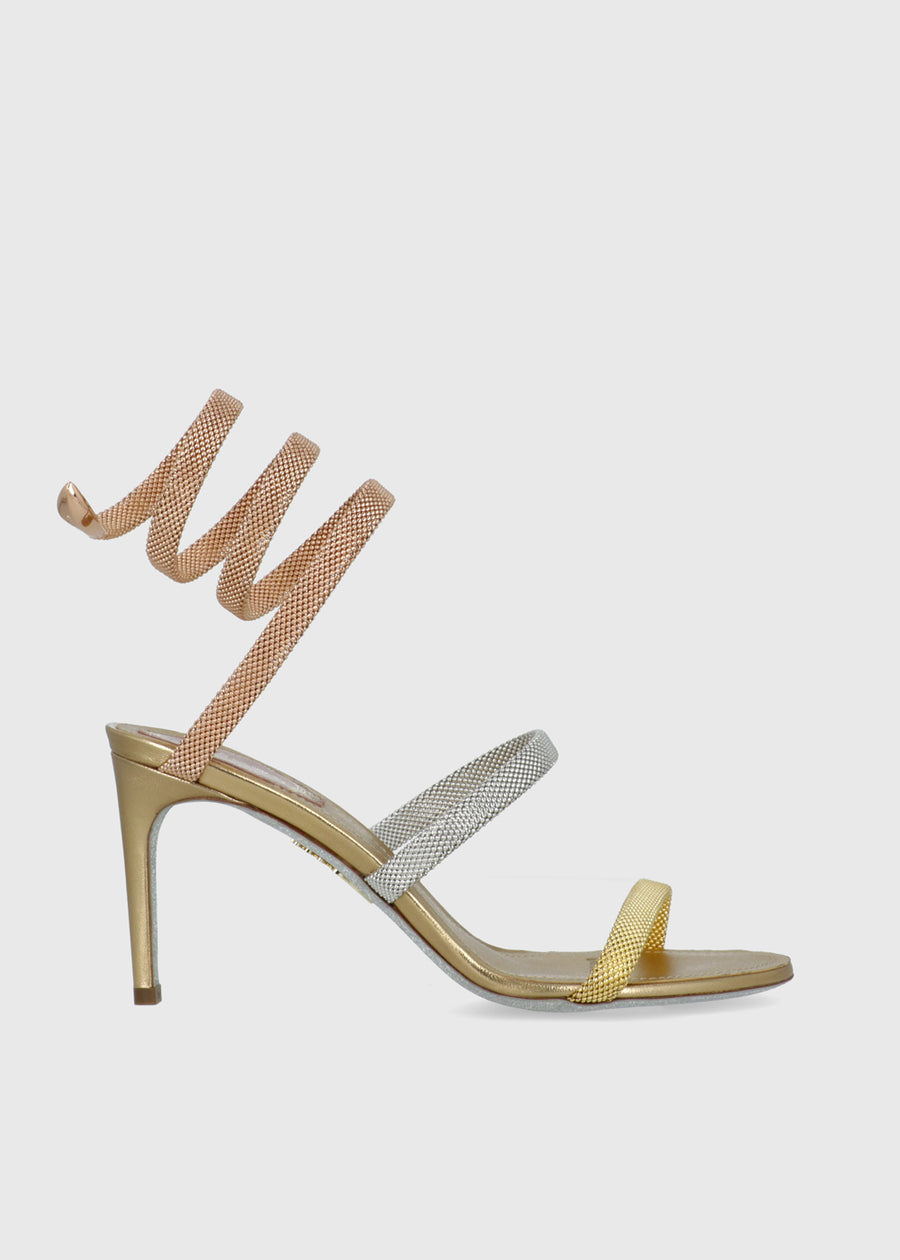 René Caovilla Sandalia Alta Trgold Cleo RNC-12383