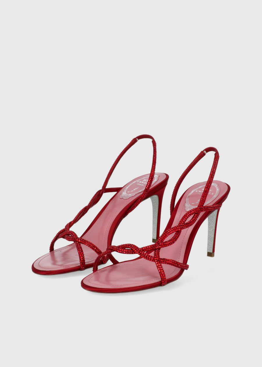 René Caovilla Sandalia Trenzada RNC-12472