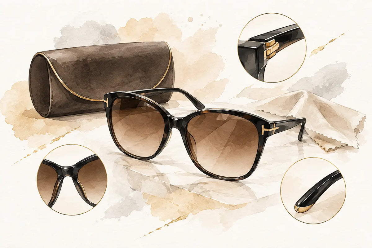Cómo identificar lentes de lujo auténticos
