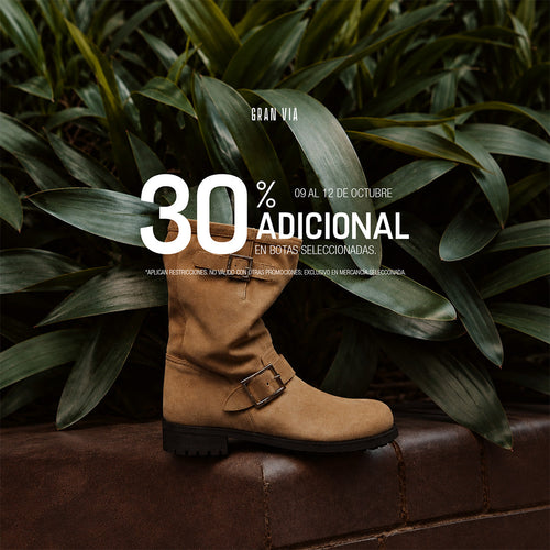 30% Adicional a selección botas