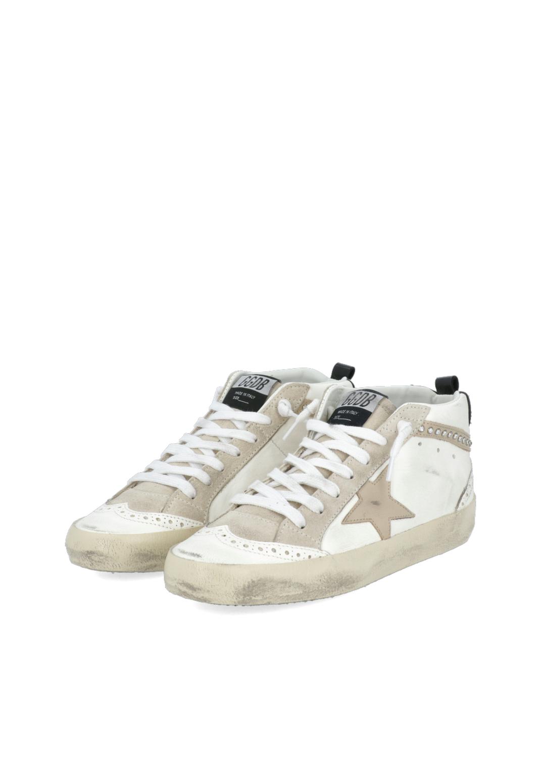 Golden Goose tenis Mid Star para mujer GLG ZDMIDSTA Blanco 25.0