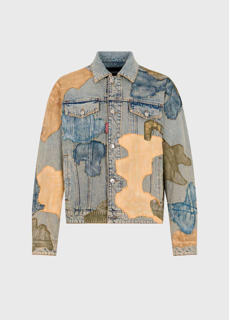 Dsquared2 Chamarra Mezclilla Camuflaje DSQ-74AM1733