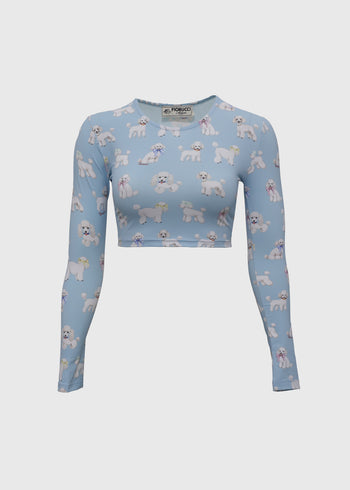 FIORUCCI Top de tull estampado FRC-W26SSTLO