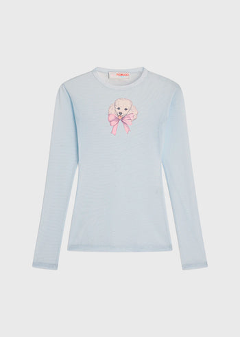FIORUCCI Top de tull estampado Poodle FRC-W26SSTLO