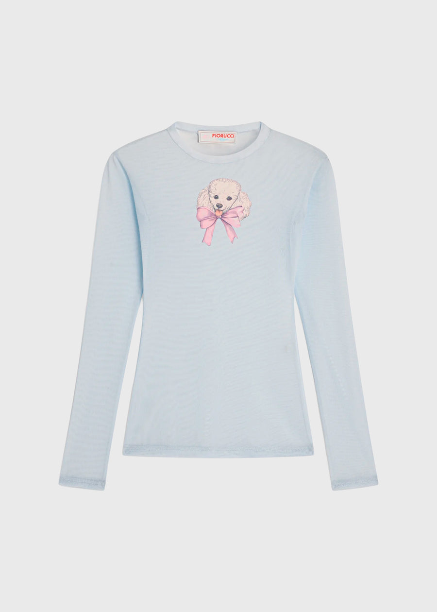FIORUCCI Top de tull estampado Poodle FRC-W26SSTLO