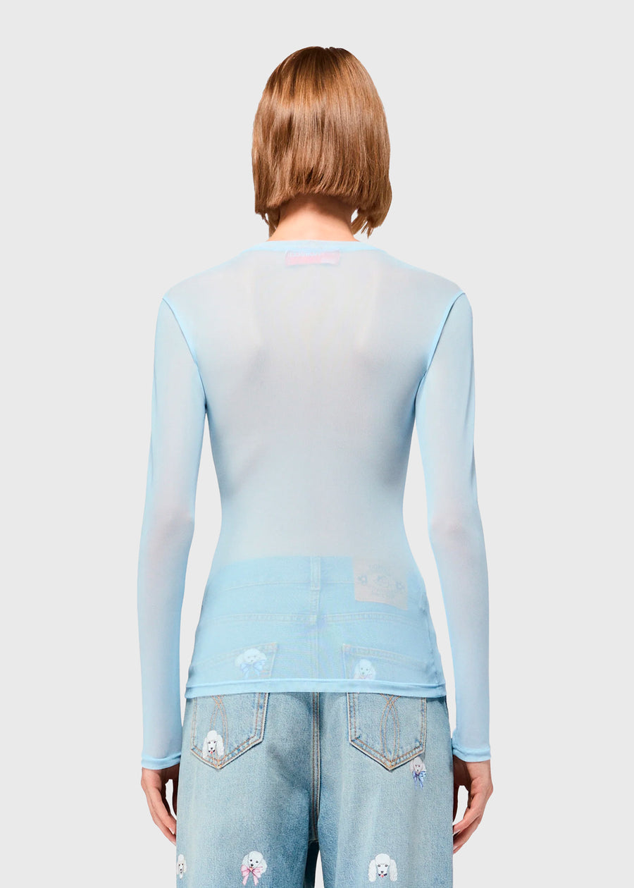 FIORUCCI Top de tull estampado Poodle FRC-W26SSTLO