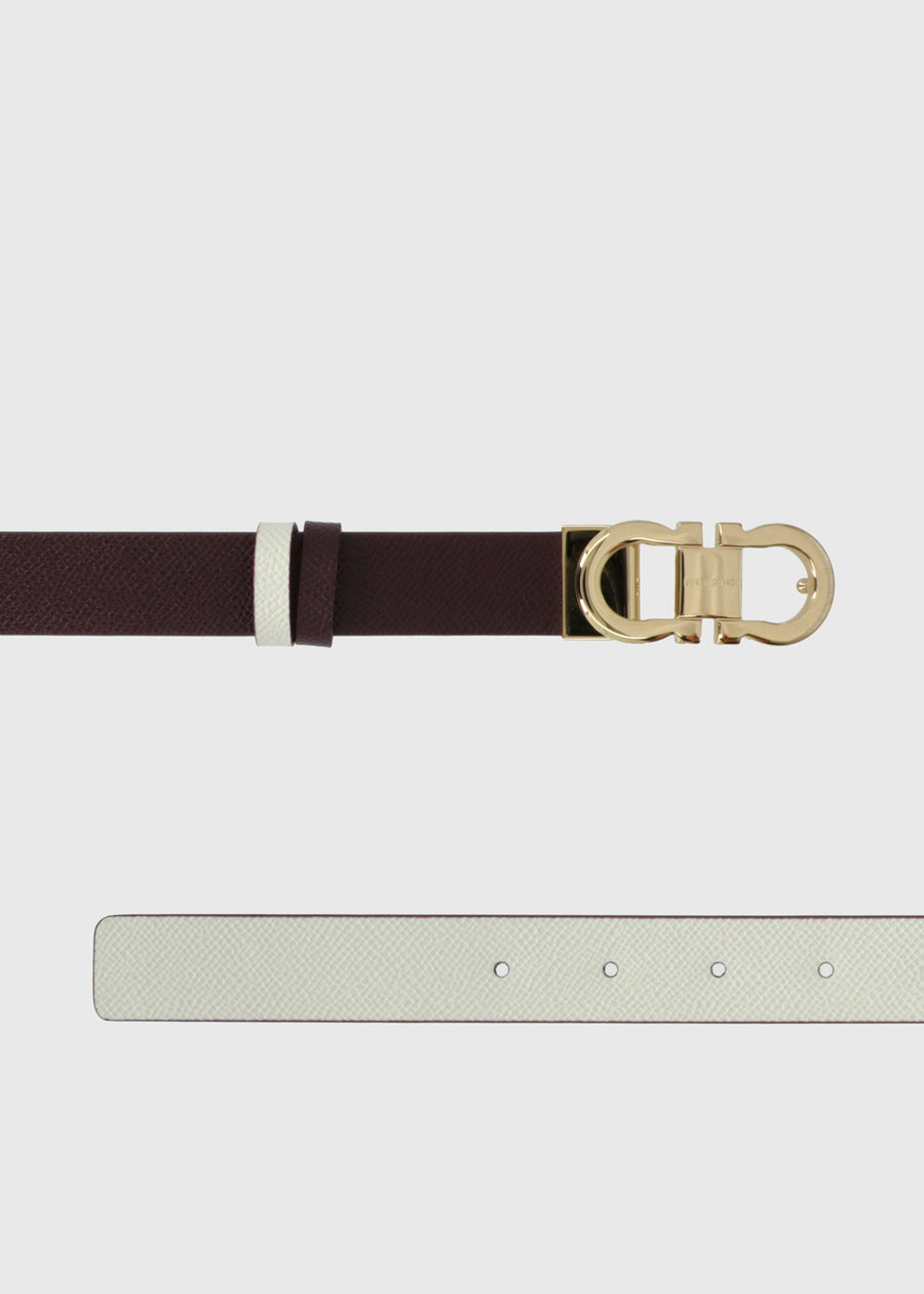 FERRAGAMO cinturón  ajustable y reversible Gancini FRG-230294