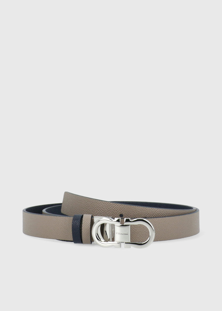 FERRAGAMO cinturón  ajustable y reversible Gancini FRG-230294