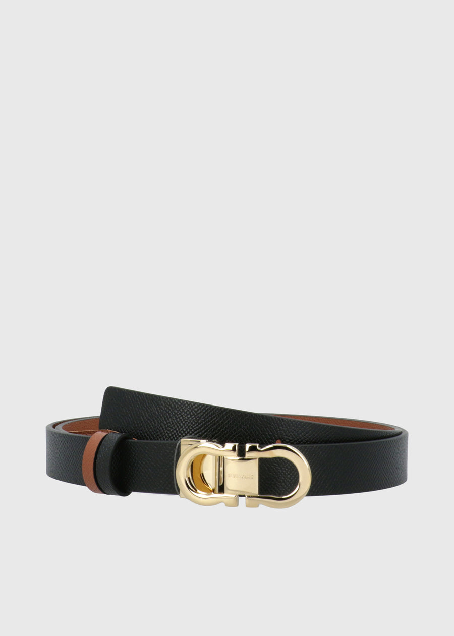 FERRAGAMO cinturón  ajustable y reversible Gancini FRG-230294