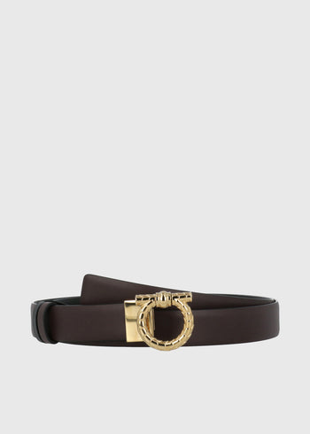 Ferragamo Cinturón reversible y ajustable Gancini FRG-230372