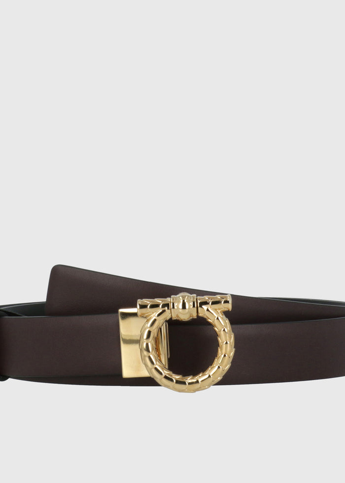 Ferragamo Cinturón reversible y ajustable Gancini FRG-230372