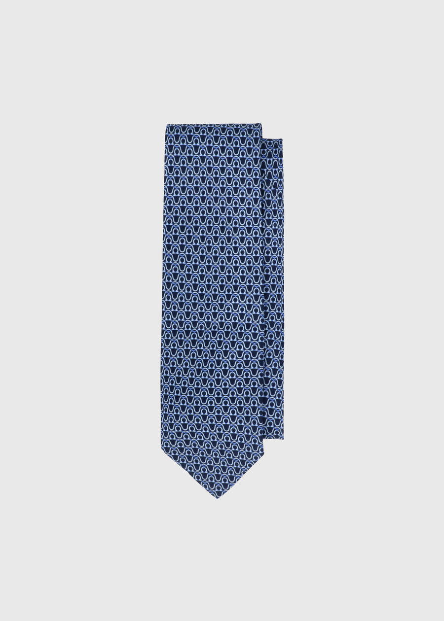 Ferragamo corbata de seda con estampado Gancini  FRG-350814