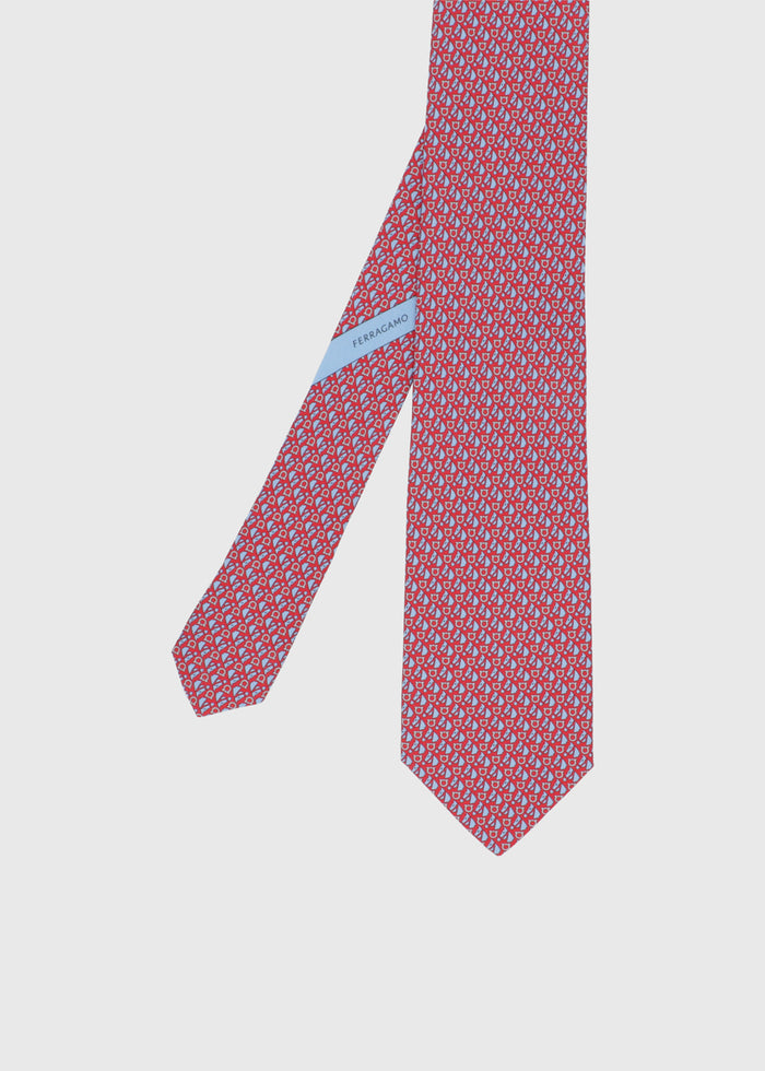 Ferragamo Corbata estampado Ecuestre FRG-350979