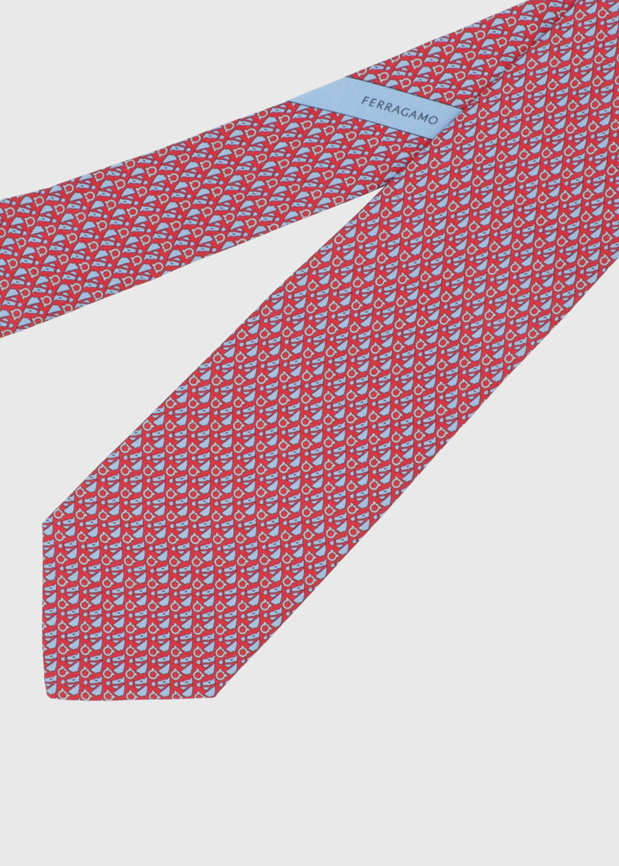 Ferragamo Corbata estampado Ecuestre FRG-350979