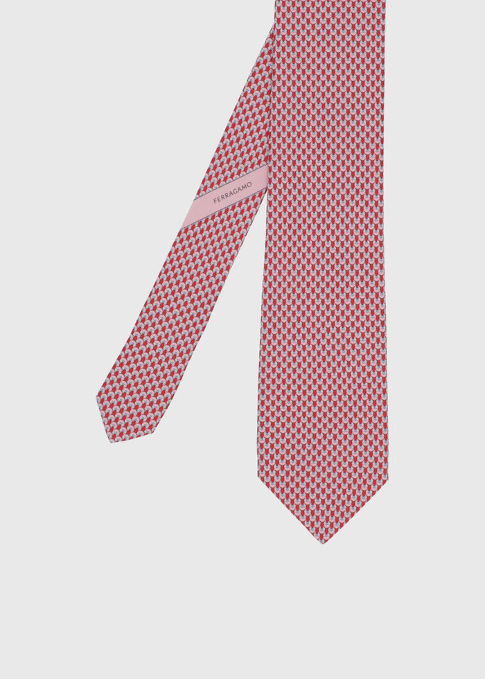 Ferragamo Corbata estampada Búhos FRG-351210