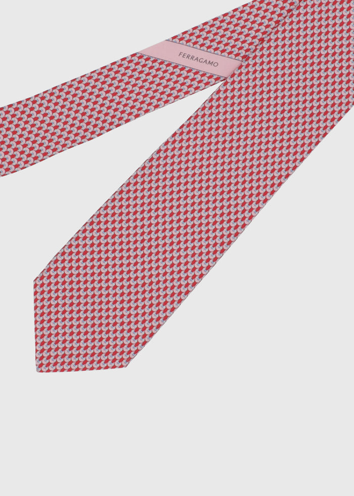 Ferragamo Corbata estampada Búhos FRG-351210