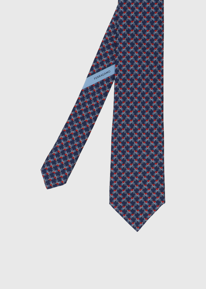Ferragamo Corbata estampado Bicicleta FRG-351223