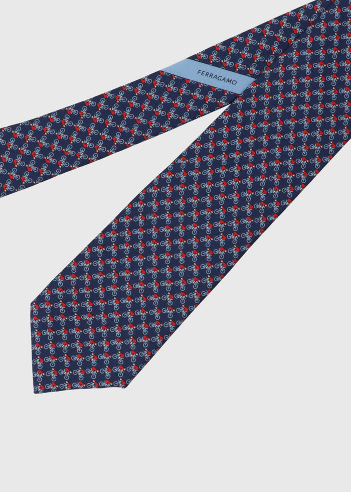 Ferragamo Corbata estampado Bicicleta FRG-351223