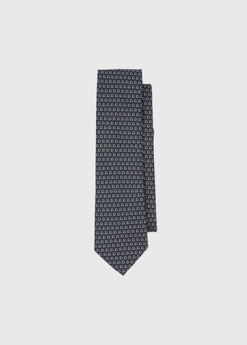 Ferragamo Corbata jacquard Gancini FRG-351225