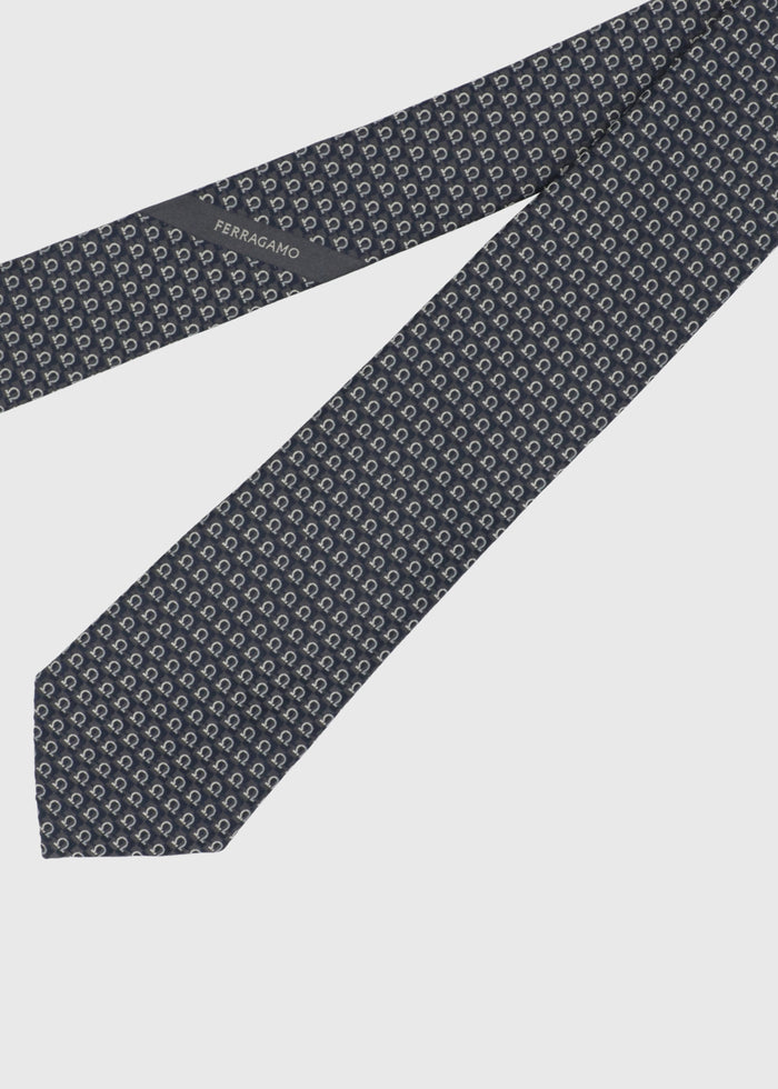 Ferragamo Corbata jacquard Gancini FRG-351225