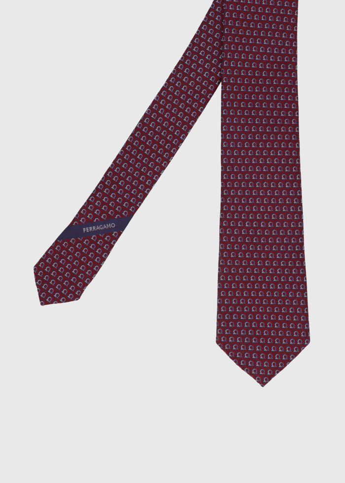 Ferragamo Corbata jacquard Gancini FRG-351225