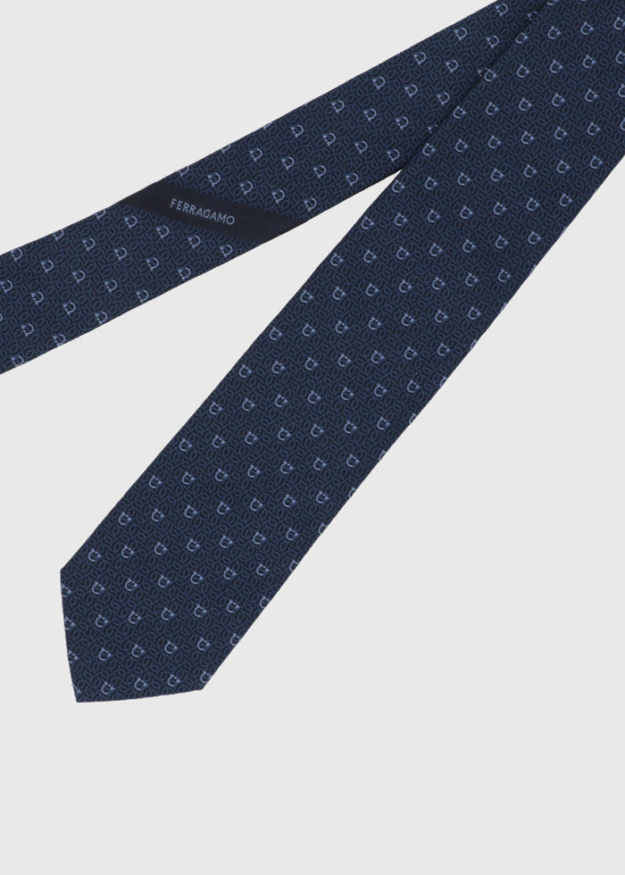 Ferragamo Corbata estampada Gancini FRG-351227