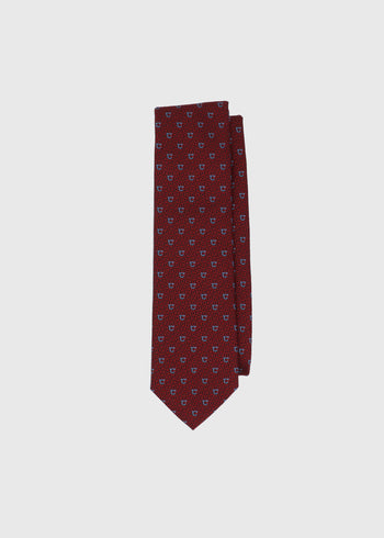 Ferragamo Corbata estampada Gancini FRG-351227