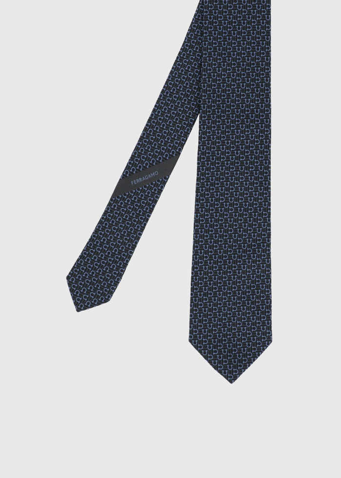 Ferragamo Corbata estampada Gancini FRG-351228