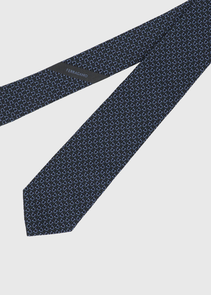 Ferragamo Corbata estampada Gancini FRG-351228