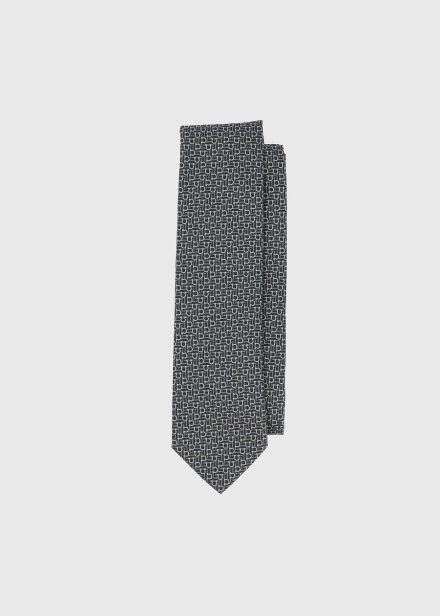 Ferragamo Corbata estampada Gancini FRG-351228
