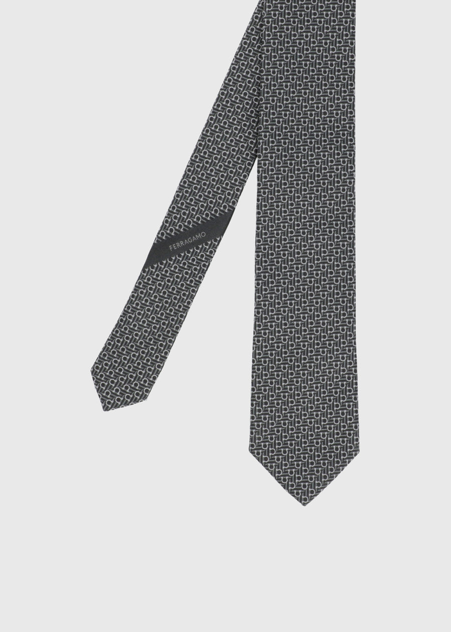 Ferragamo Corbata estampada Gancini FRG-351228