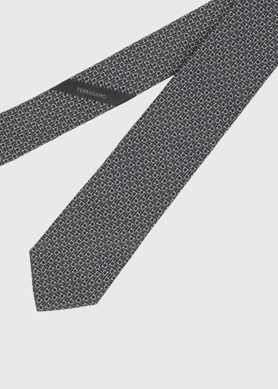 Ferragamo Corbata estampada Gancini FRG-351228
