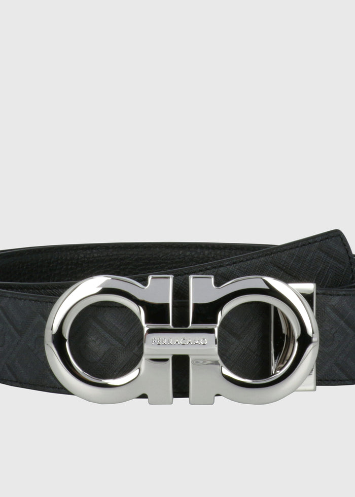 Ferragamo cinturón reversible con hebilla Gancini  FRG-670270