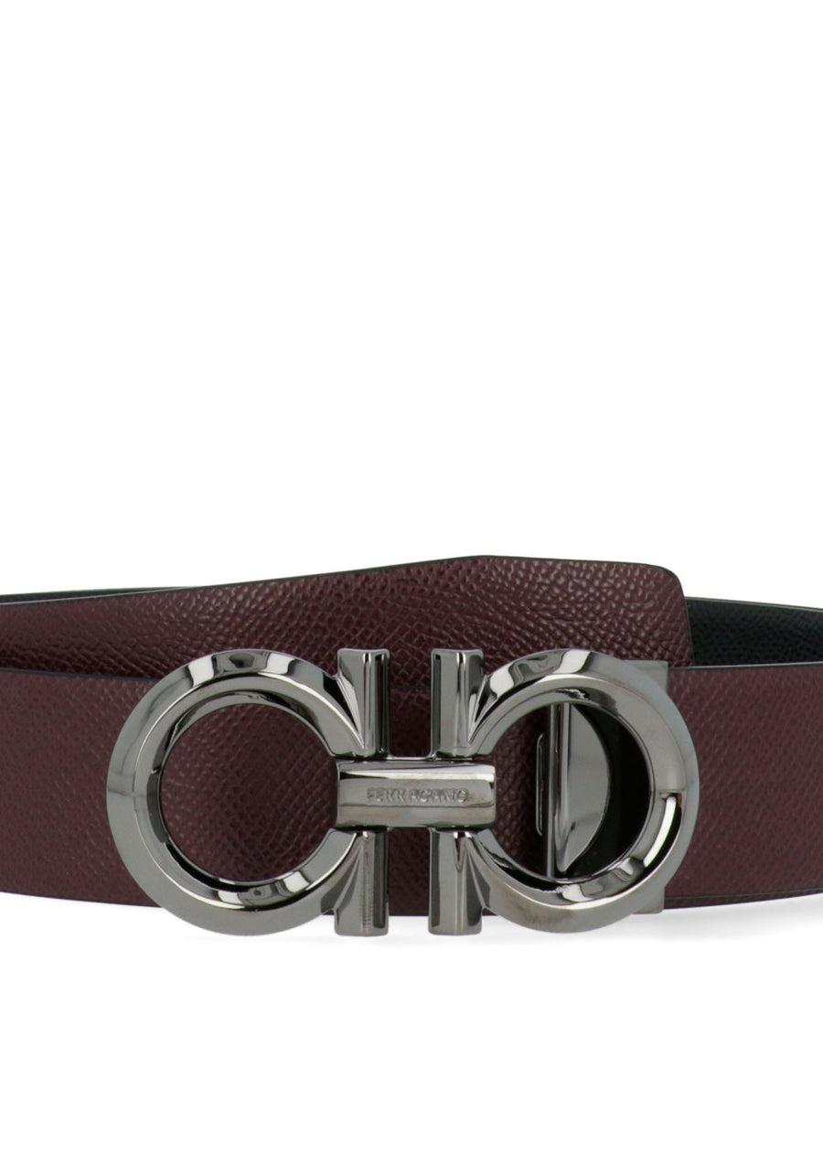 Ferragamo cinturón reversible Gancini FRG-679939