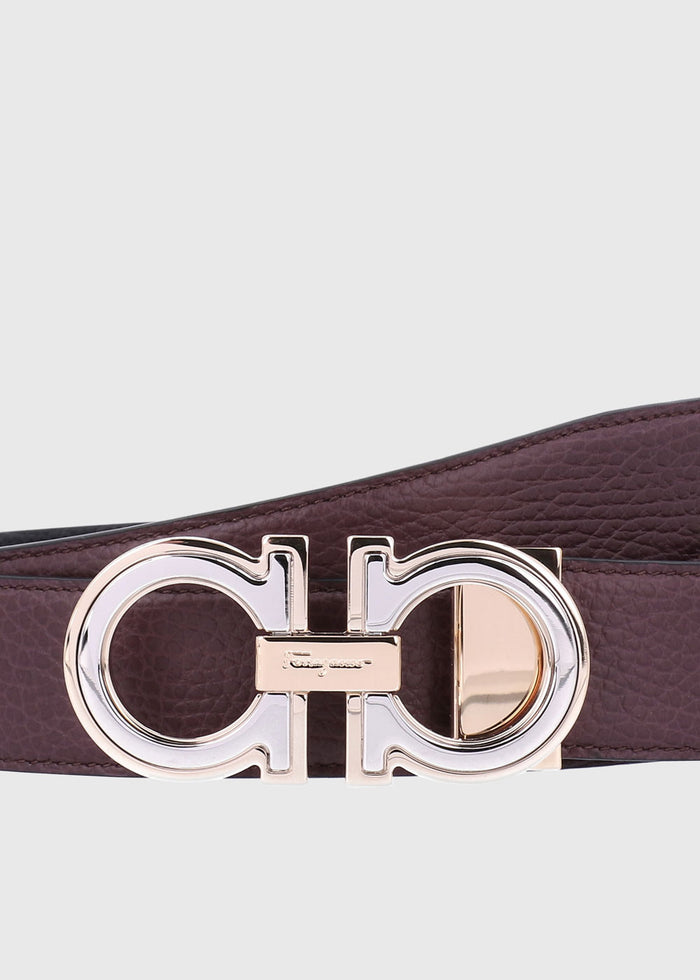 Ferragamo cinturón reversible Gancini FRG-67A254