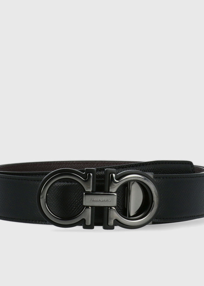 Ferragamo cinturón reversible Gancini FRG-67A254