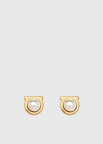 Ferragamo Aretes Gancini con perlas FRG-760121