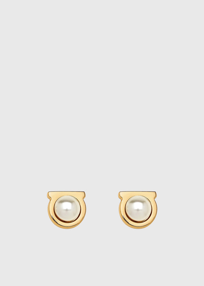 Ferragamo Aretes Gancini con perlas FRG-760121