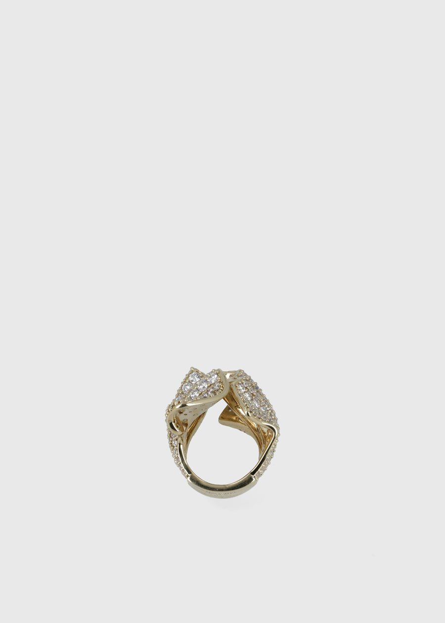 Ferragamo Anillo Drape con Cristales FRG-760824