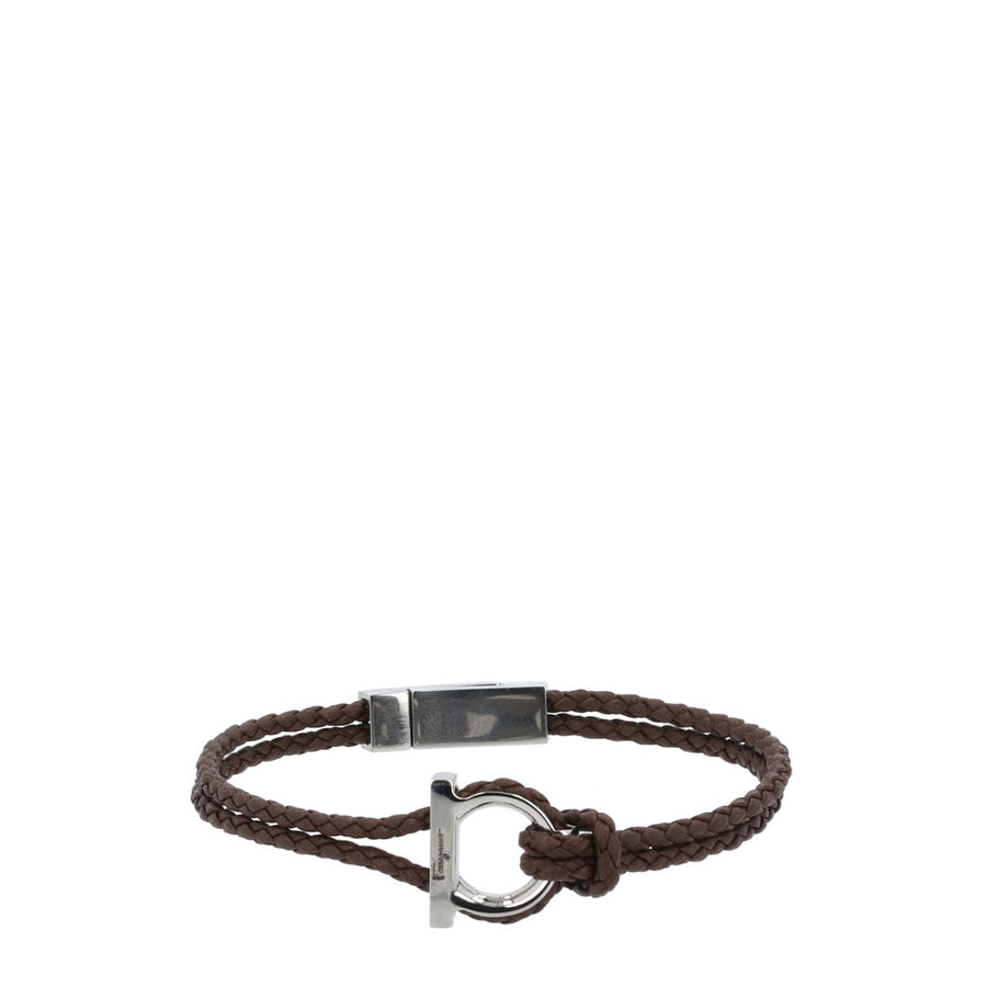 Salvatore Ferragamo pulsera de piel Gancini FRG-770141